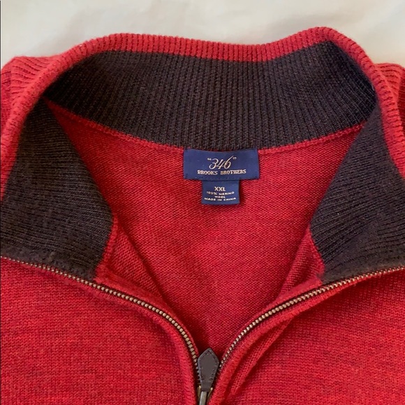 Brooks Brothers 346 1/4 Zip Merino Sweater XXL - Picture 3 of 3